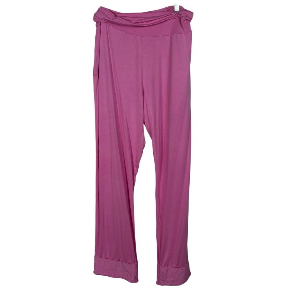 Hatch Hot Pink Foldover Waist Modal Blend Jogger Pants Maternity Small S Lounge